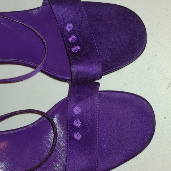 Kate Spade purple strappy heel slip-ons size 8 - Picture 9 of 12